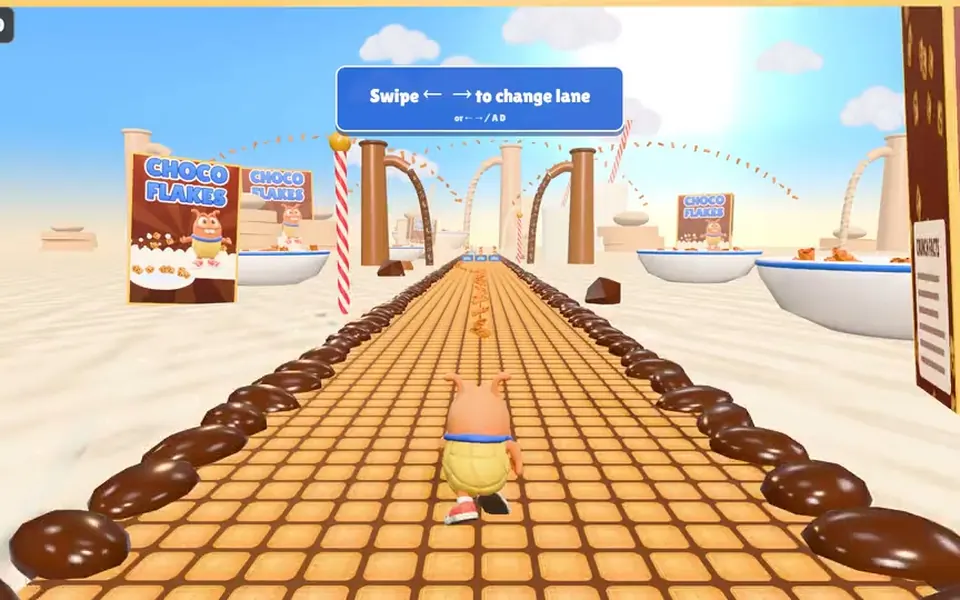 Choco Flakes Run! gameplay