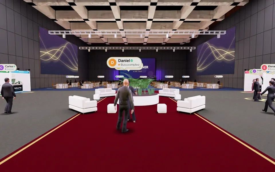 Avatars in the 3D trade fair hall of Openhall